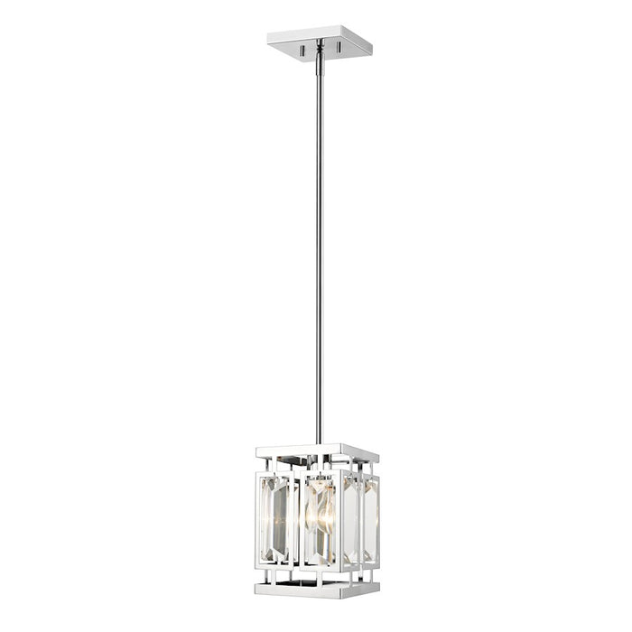 Z-Lite Mersesse 1 Light Pendant, Chrome - 6006MP-CH