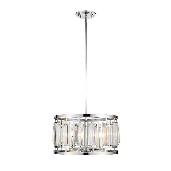 Z-Lite Mersesse 4 Light Pendant, Chrome - 6007-15CH