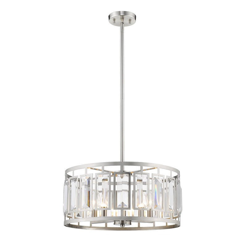 Z-Lite Mersesse 5 Light Pendant in Brushed Nickel - 6007-19BN