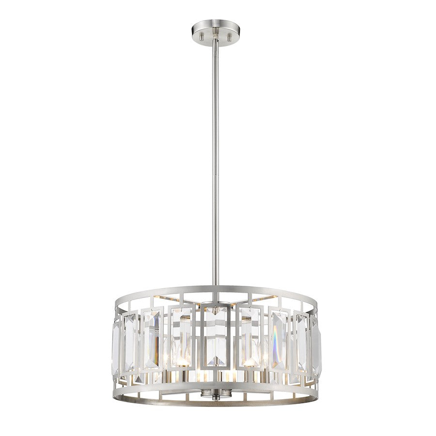 Z-Lite Mersesse 5 Light Pendant in Brushed Nickel - 6007-19BN