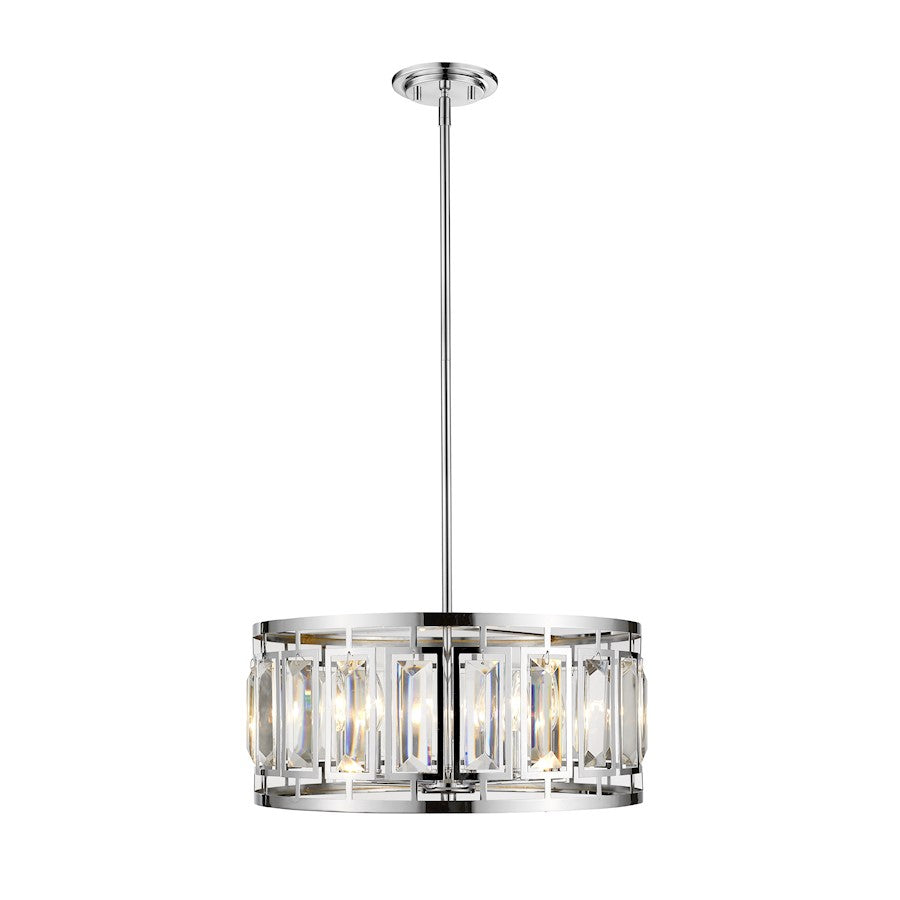 Z-Lite Mersesse 5 Light Pendant, Chrome - 6007-19CH