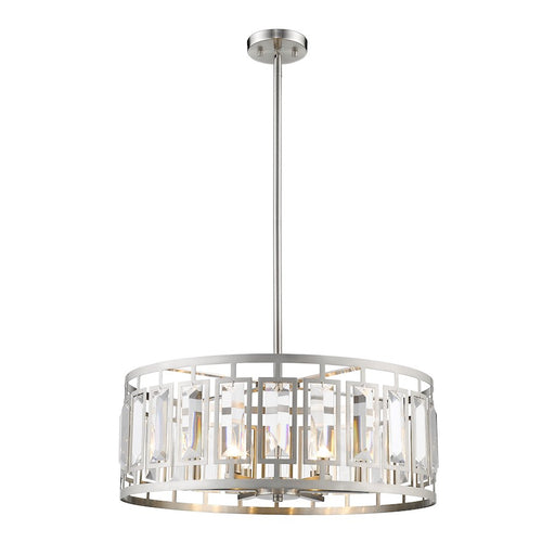 Z-Lite Mersesse 6 Light Pendant in Brushed Nickel - 6007-22BN