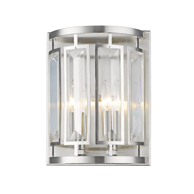 Z-Lite Mersesse 2 Light Wall Sconce in Brushed Nickel - 6007-2S-BN