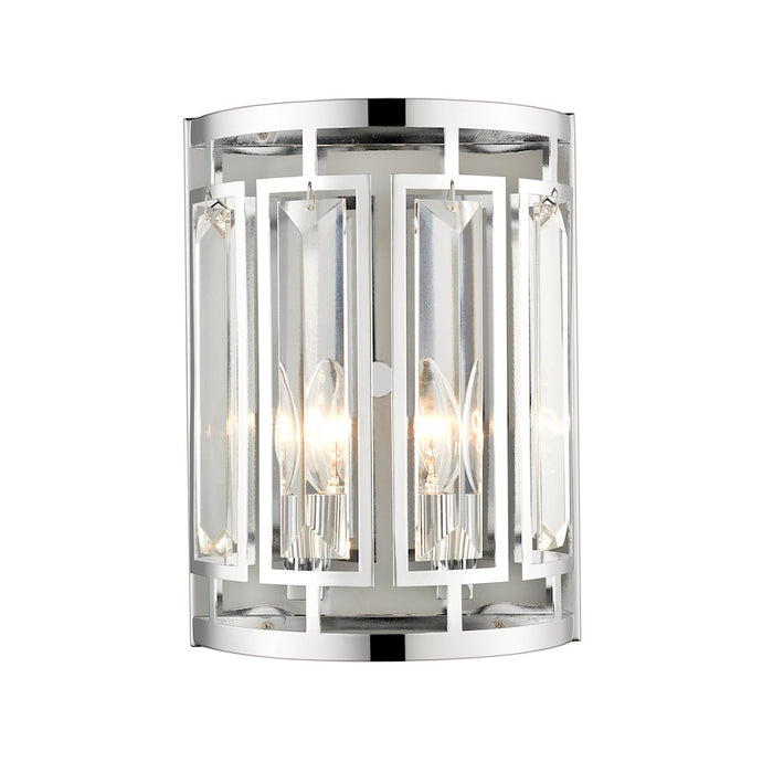 Z-Lite Mersesse 2 Light Wall Sconce, Chrome - 6007-2S-CH