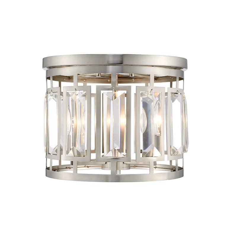 Z-Lite Mersesse 3 Light Flush Mount, Brushed Nickel - 6007F-BN