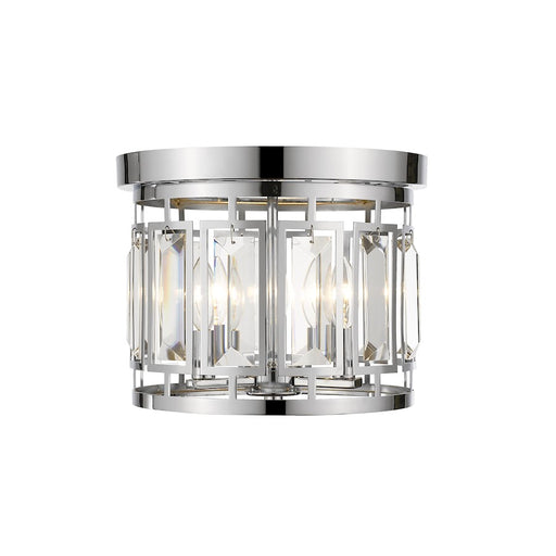 Z-Lite Mersesse 3 Light Flush Mount, Chrome - 6007F-CH