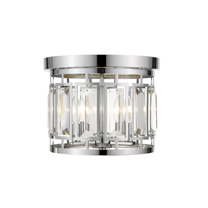 Z-Lite Mersesse 3 Light Flush Mount, Chrome - 6007F-CH
