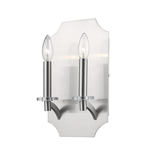 Z-Lite Zander 2 Light Wall Sconce, Brushed Nickel - 6008-2S-BN