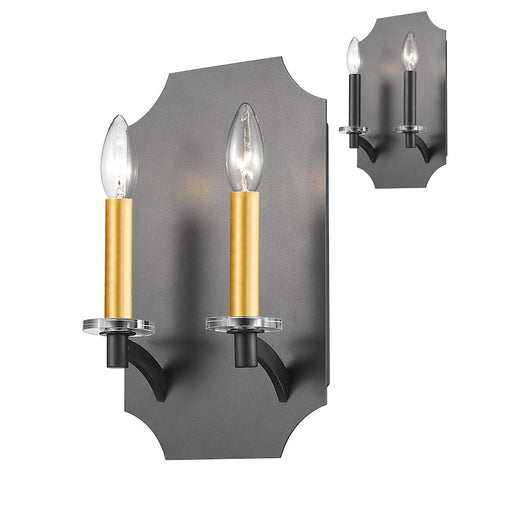 Z-Lite Zander 2 Light Wall Sconce, Bronze - 6008-2S-BRZ