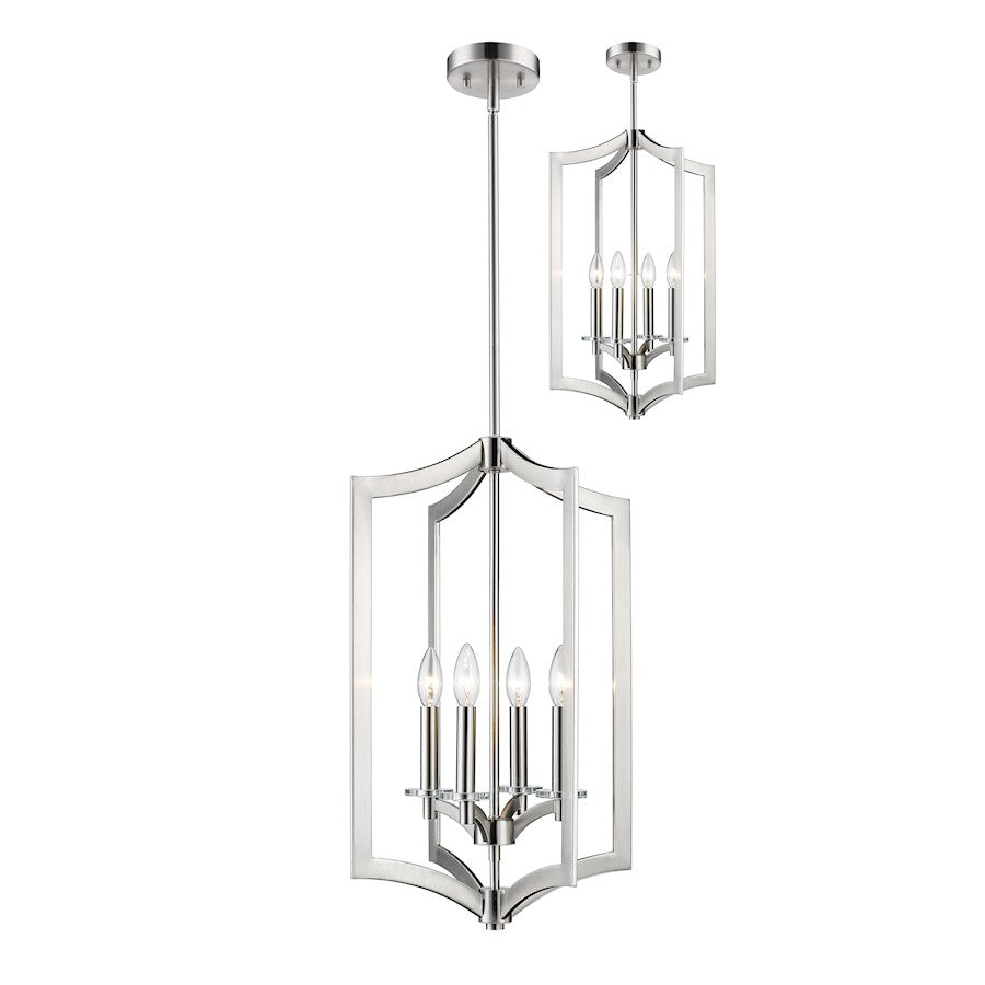 Z-Lite Zander 4 Light Pendant, Brushed Nickel - 6008-4BN