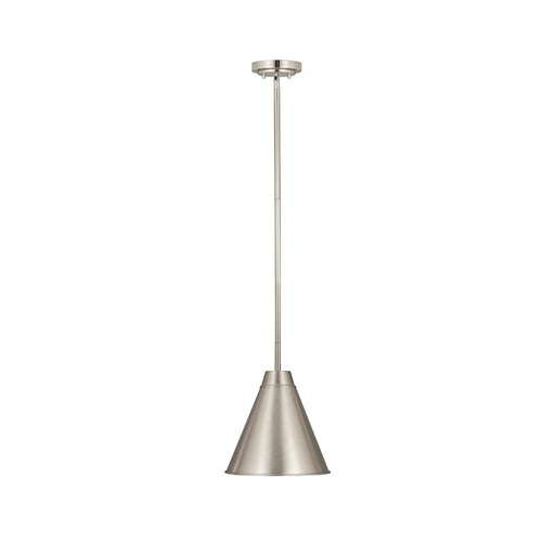 Z-Lite Eaton 1 Light 12" Pendant, Brushed Nickel
