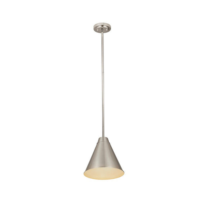 Z-Lite Eaton 1 Light 12" Pendant, Brushed Nickel