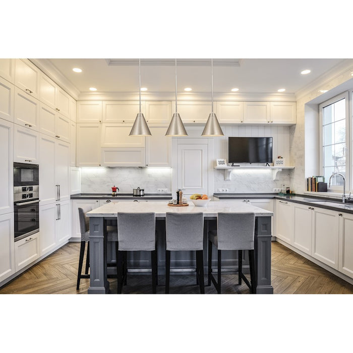Z-Lite Eaton 1 Light 12" Pendant, Brushed Nickel
