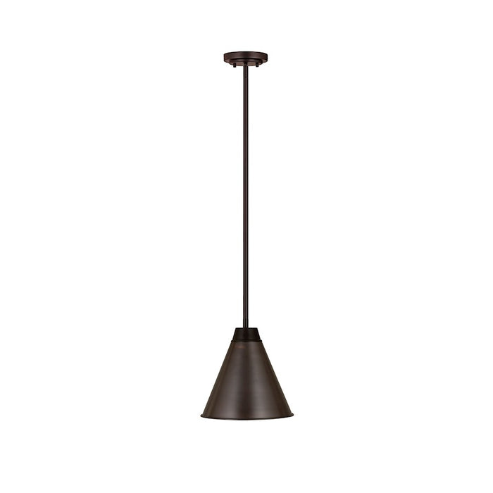 Z-Lite Eaton 1 Light 12" Pendant, Bronze Plate