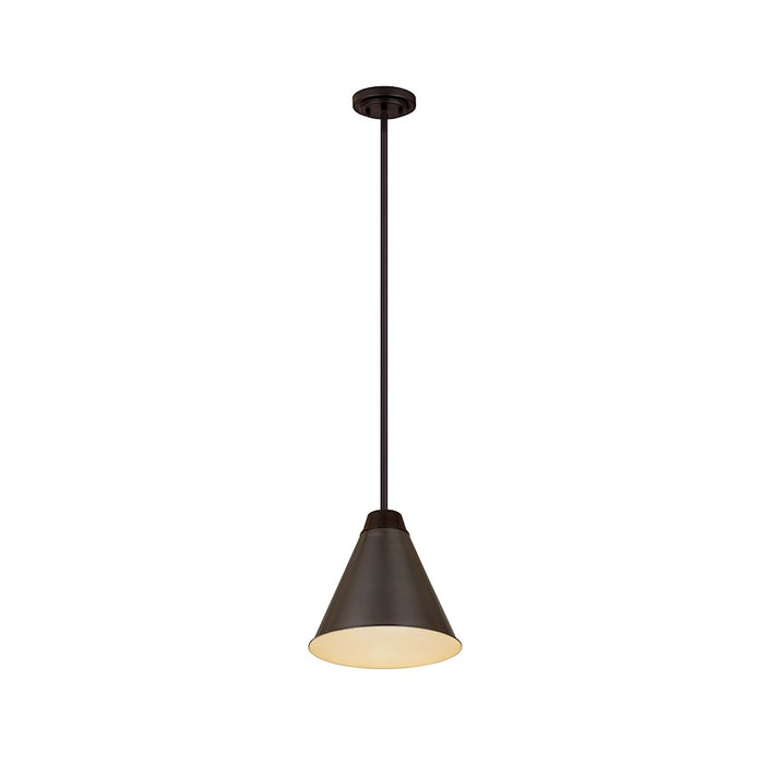 Z-Lite Eaton 1 Light 12" Pendant, Bronze Plate