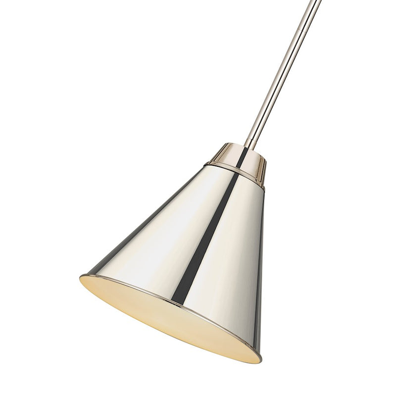Z-Lite Eaton 1 Light 12" Pendant, Polished Nickel