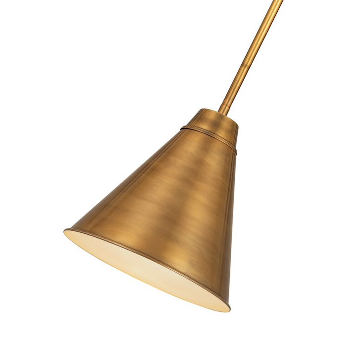 Z-Lite Eaton 1 Light 12" Pendant, Rubbed Brass