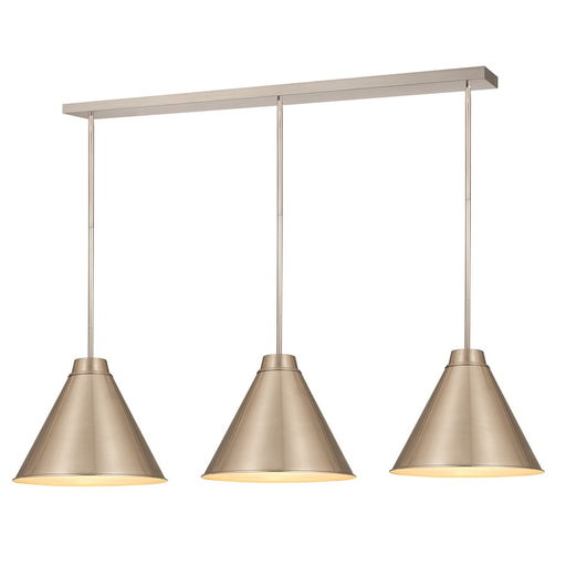 Z-Lite Eaton 1 Light Pendant, Brushed Nickel/Brushed Nickel - 6011P18-3L-BN