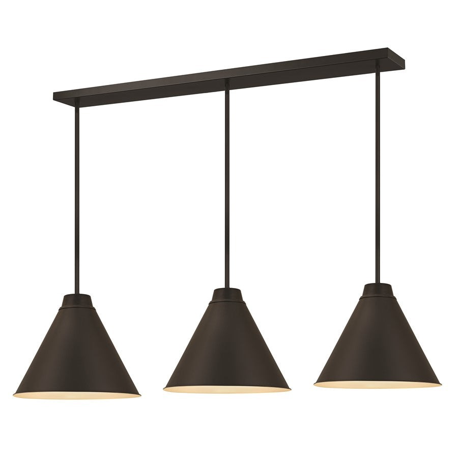 Z-Lite Eaton 1 Light Pendant, Matte Black/Matte Black - 6011P18-3L-MB