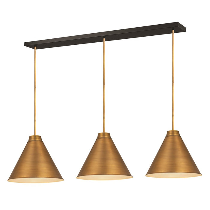 Z-Lite Eaton 1 Light Pendant, Rubbed Brass/Rubbed Brass - 6011P18-3L-RB