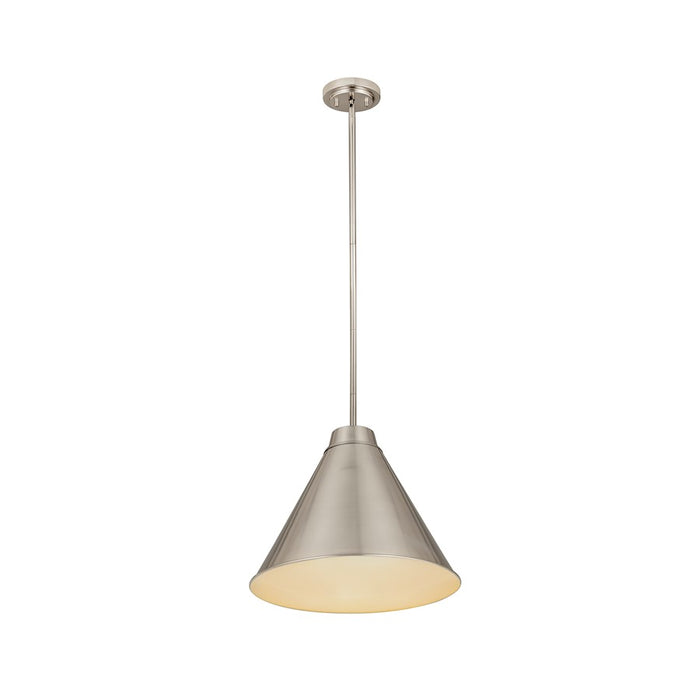 Z-Lite Eaton 1 Light 18" Pendant, Brushed Nickel