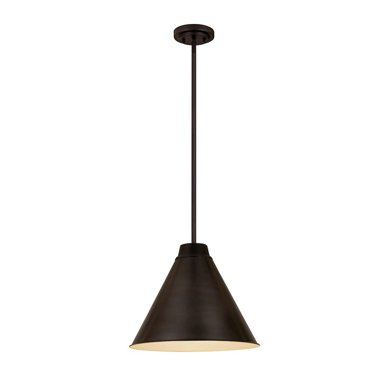 Z-Lite Eaton 1 Light 18" Pendant, Bronze Plate - 6011P18-BP