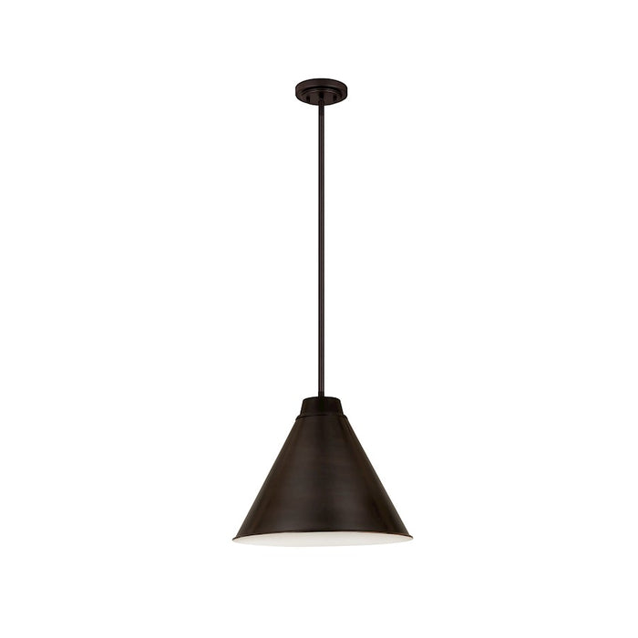 Z-Lite Eaton 1 Light 18" Pendant, Bronze Plate