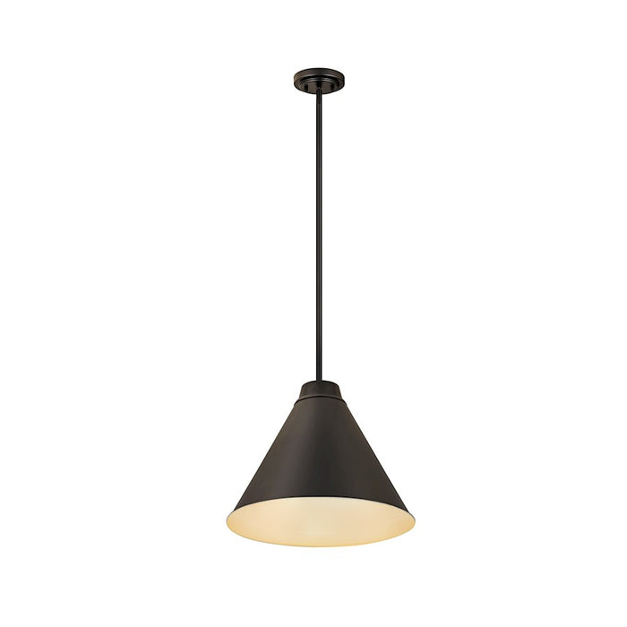 Z-Lite Eaton 1 Light 18" Pendant, Matte Black