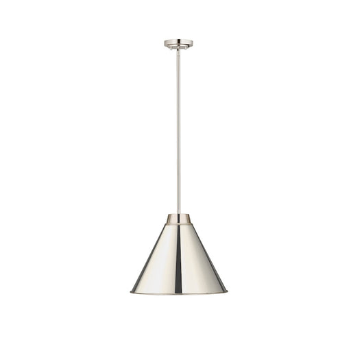 Z-Lite Eaton 1 Light 18" Pendant, Polished Nickel