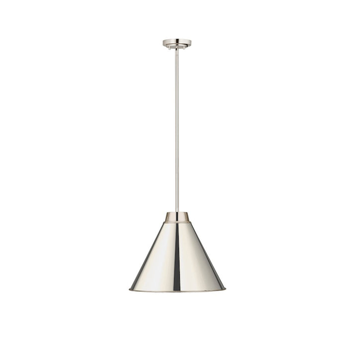 Z-Lite Eaton 1 Light 18" Pendant, Polished Nickel