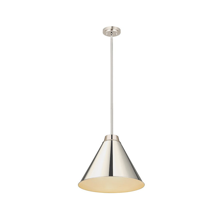 Z-Lite Eaton 1 Light 18" Pendant, Polished Nickel