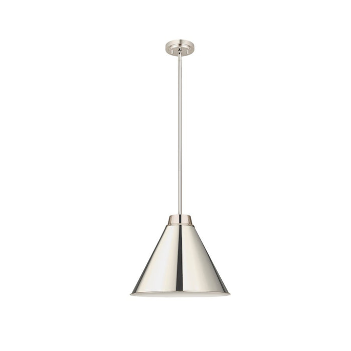 Z-Lite Eaton 1 Light 18" Pendant, Polished Nickel