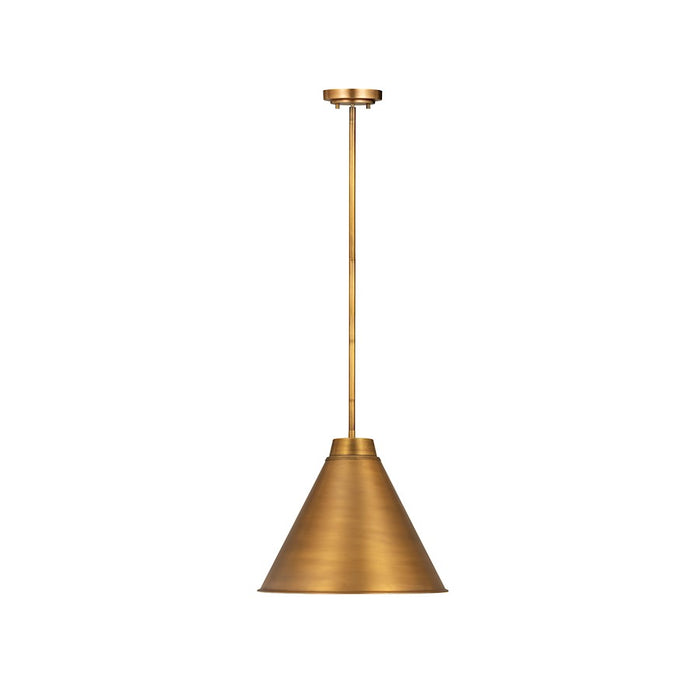 Z-Lite Eaton 1 Light 18" Pendant, Rubbed Brass