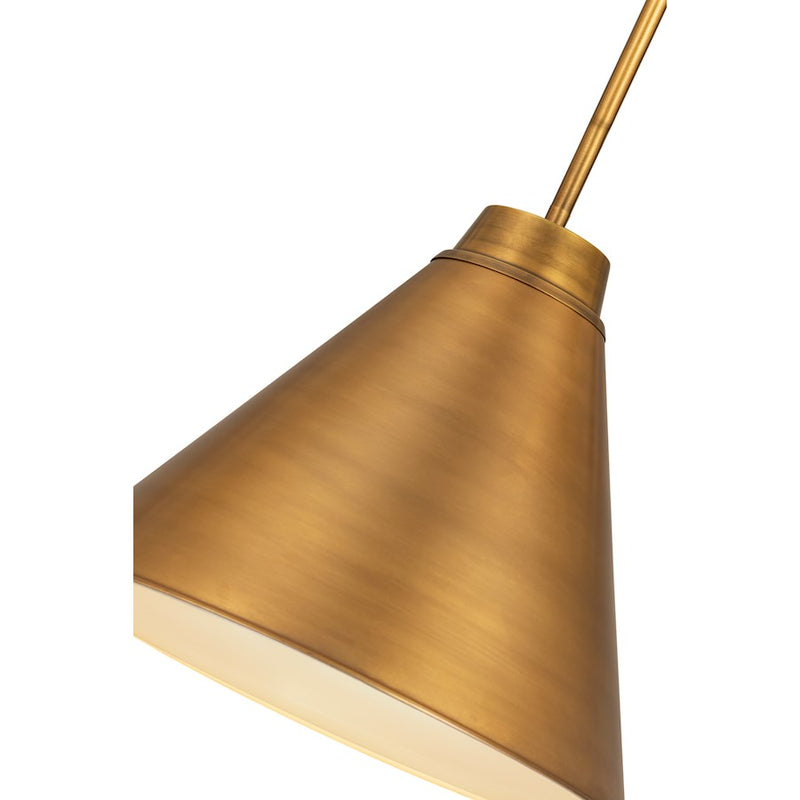 Z-Lite Eaton 1 Light 18" Pendant, Rubbed Brass