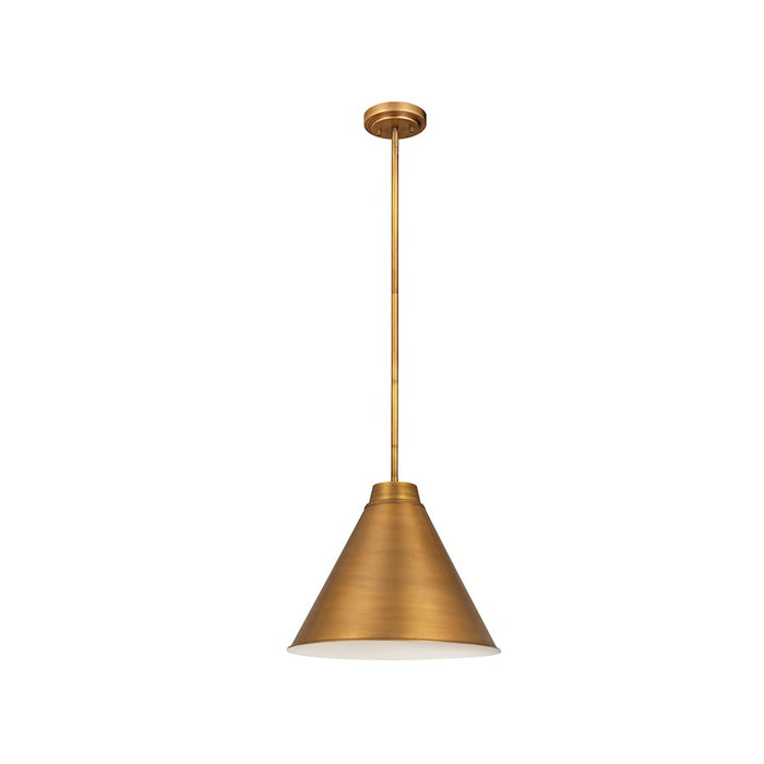 Z-Lite Eaton 1 Light 18" Pendant, Rubbed Brass