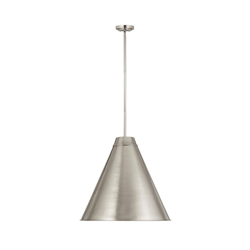 Z-Lite Eaton 1 Light Pendant, Brushed Nickel