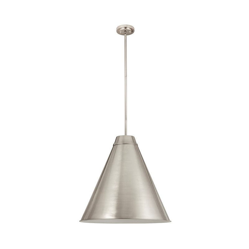 Z-Lite Eaton 1 Light Pendant, Brushed Nickel