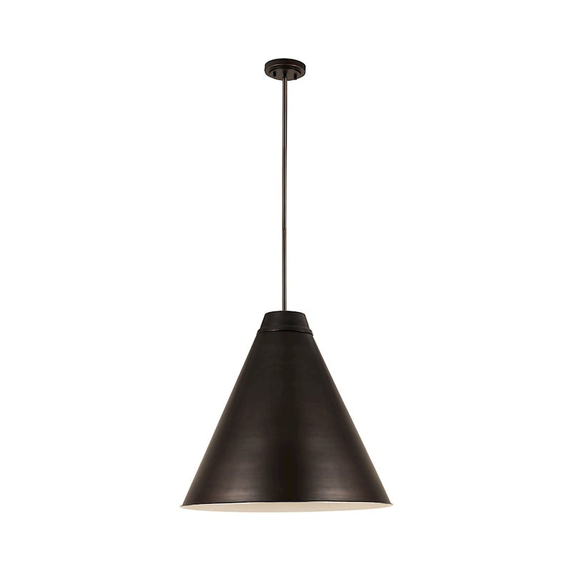 Z-Lite Eaton 1 Light Pendant, Bronze Plate