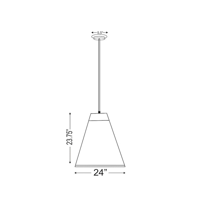 Z-Lite Eaton 1 Light Pendant, Bronze Plate