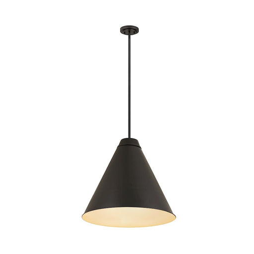 Z-Lite Eaton 1 Light Pendant, Matte Black