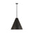 Z-Lite Eaton 1 Light Pendant, Matte Black