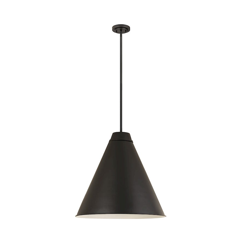 Z-Lite Eaton 1 Light Pendant, Matte Black