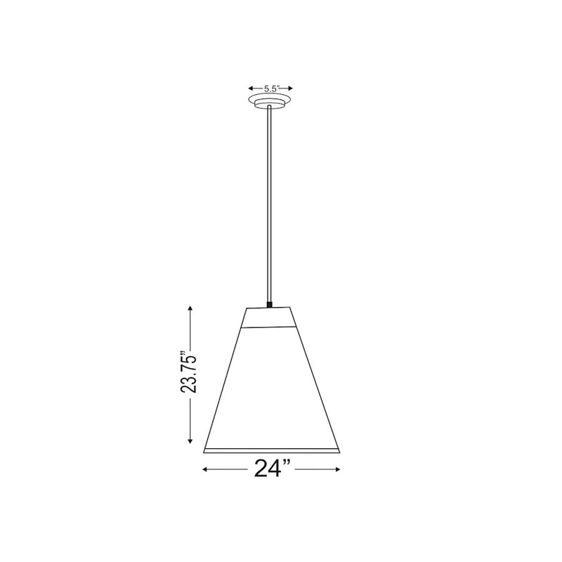 Z-Lite Eaton 1 Light Pendant, Matte Black