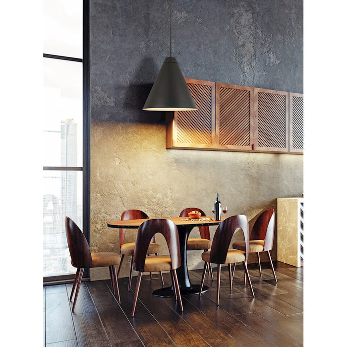 Z-Lite Eaton 1 Light Pendant, Matte Black