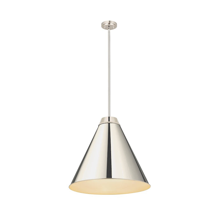Z-Lite Eaton 1 Light Pendant, Polished Nickel