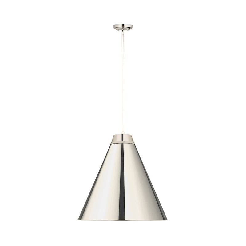 Z-Lite Eaton 1 Light Pendant, Polished Nickel
