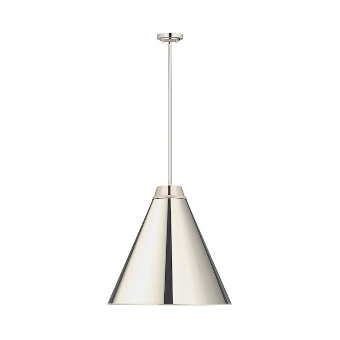 Z-Lite Eaton 1 Light Pendant, Polished Nickel