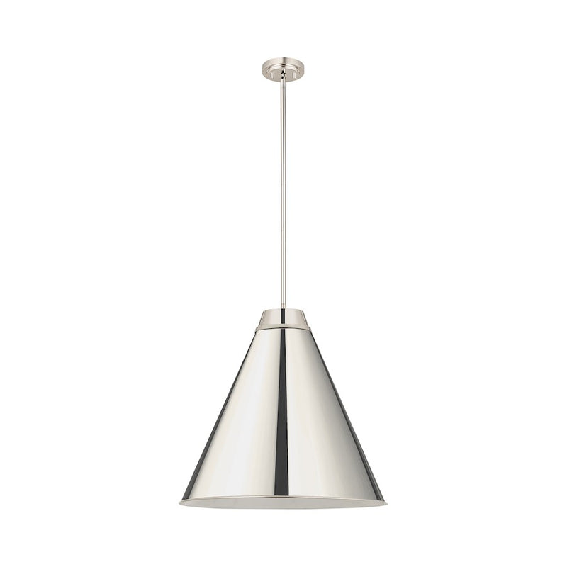 Z-Lite Eaton 1 Light Pendant, Polished Nickel