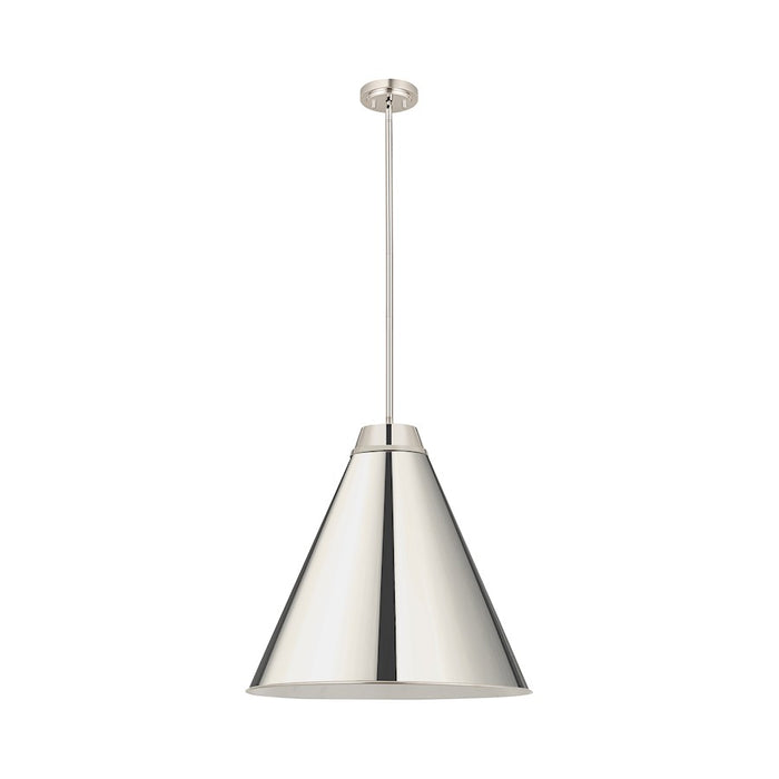 Z-Lite Eaton 1 Light Pendant, Polished Nickel