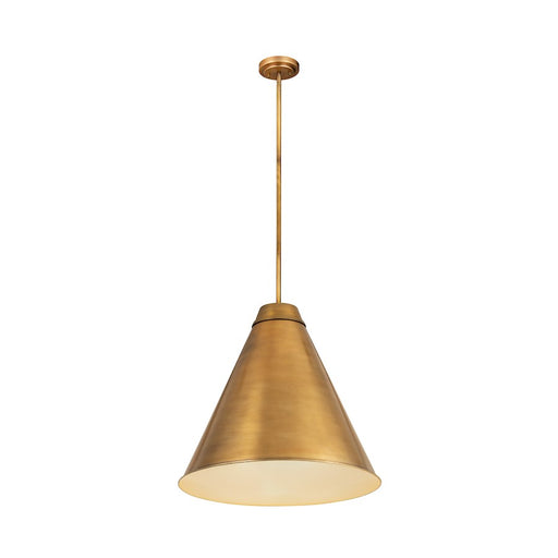 Z-Lite Eaton 1 Light Pendant, Rubbed Brass